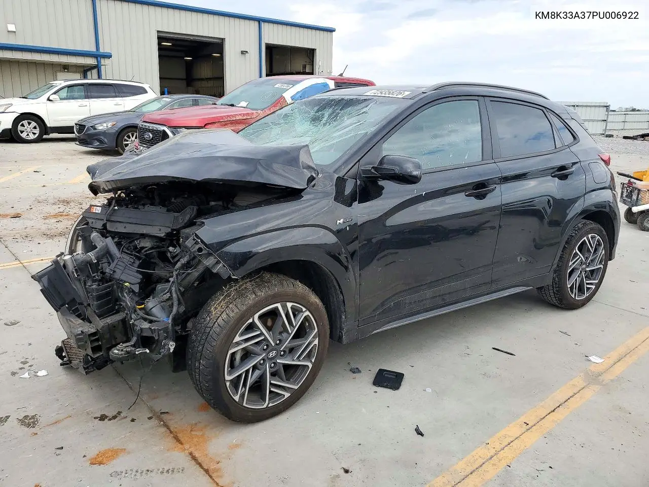 KM8K33A37PU006922 Hyundai Kona 2023 — повреждение Передняя часть, фото до ремонта