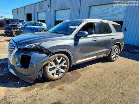 KM8R34HE5MU175148 Hyundai Palisade 2021 — повреждение Передняя часть, фото до ремонта