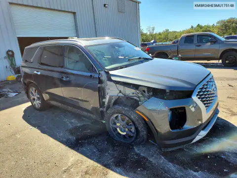 KM8R34HE5MU175148 — 2021 Hyundai Palisade, фото 4 с аукциона Copart, Передняя часть