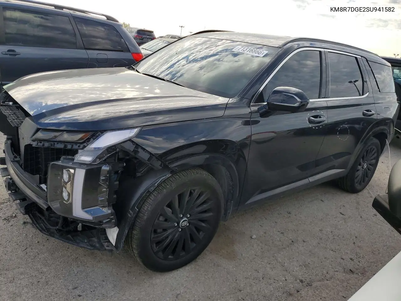 KM8R7DGE2SU941582 Hyundai Palisade 2025 — повреждение Задняя часть, фото до ремонта