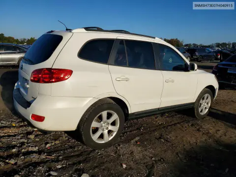 2007 Hyundai Santa Fe Se VIN 5NMSH73E07H040915 фото 3