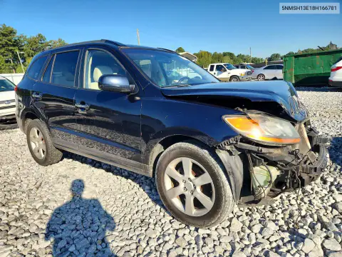 5NMSH13E18H166781 — 2008 Hyundai Santa FE, фото 4 с аукциона Copart, Передняя часть