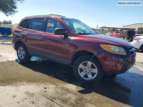 2009 Hyundai Santa Fe Gls VIN 5NMSG13D99H280345 фото 4