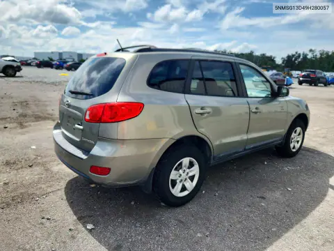2009 Hyundai Santa Fe Gls VIN 5NMSG13D49H280057 фото 3
