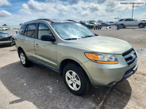 2009 Hyundai Santa Fe Gls VIN 5NMSG13D49H280057 фото 4