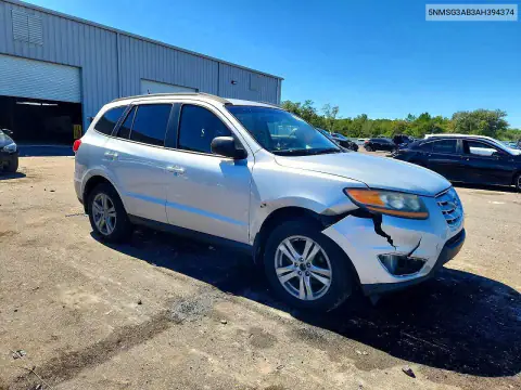5NMSG3AB3AH394374 — 2010 Hyundai Santa FE, фото 4 с аукциона Copart, Передняя часть