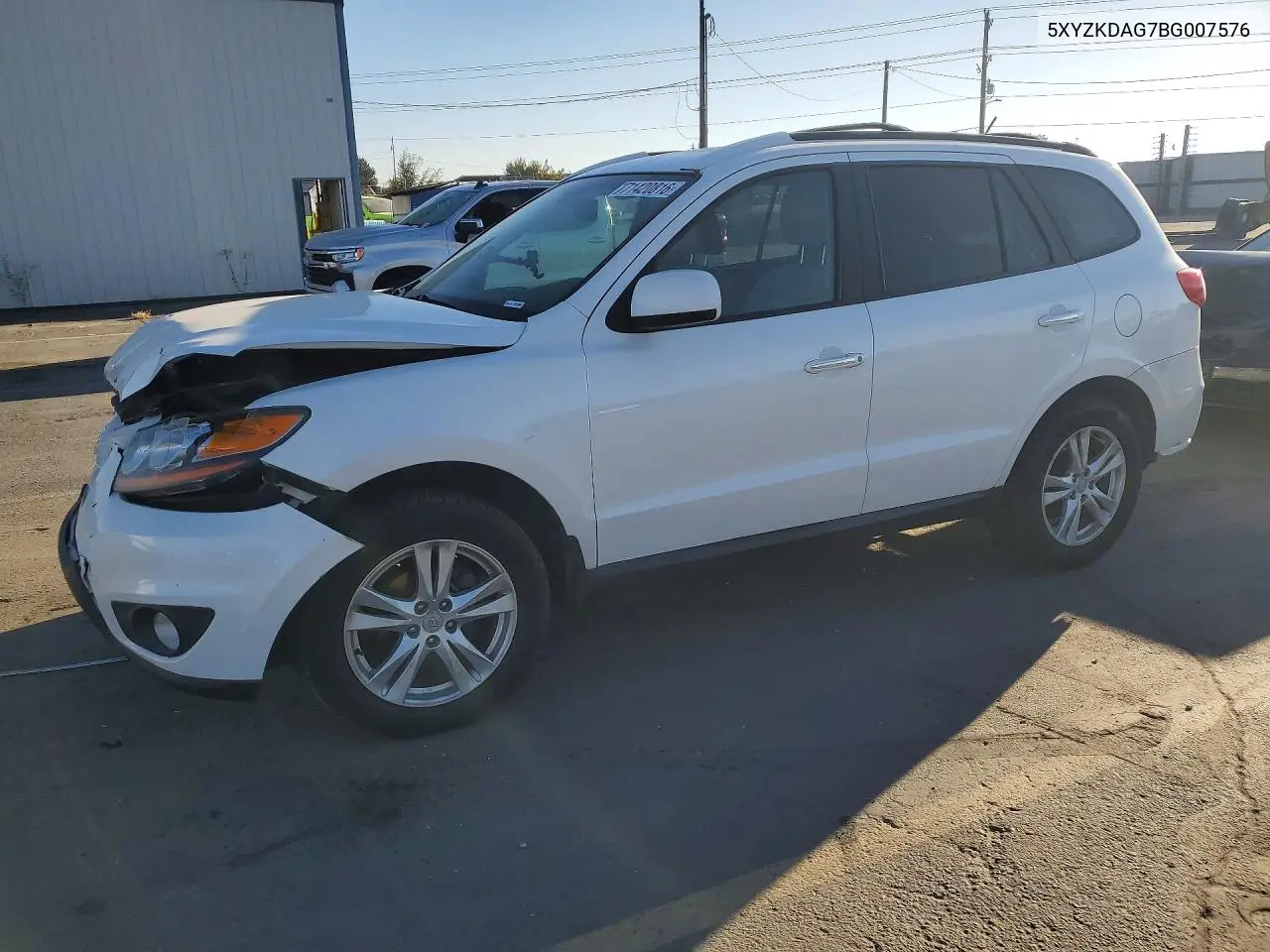 2011 Hyundai Santa Fe Limited VIN 5XYZKDAG7BG007576 фото 1