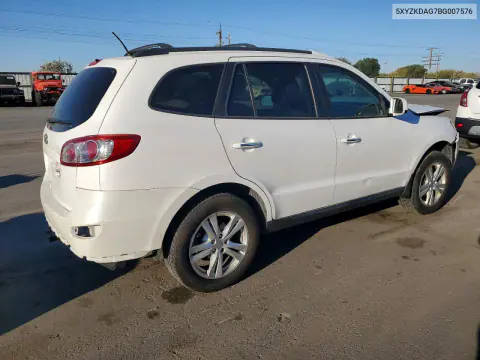 2011 Hyundai Santa Fe Limited VIN 5XYZKDAG7BG007576 фото 3