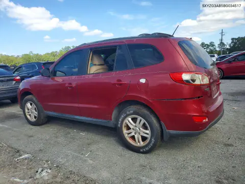 2011 Hyundai Santa Fe Gls VIN 5XYZG3AB5BG034517 фото 2