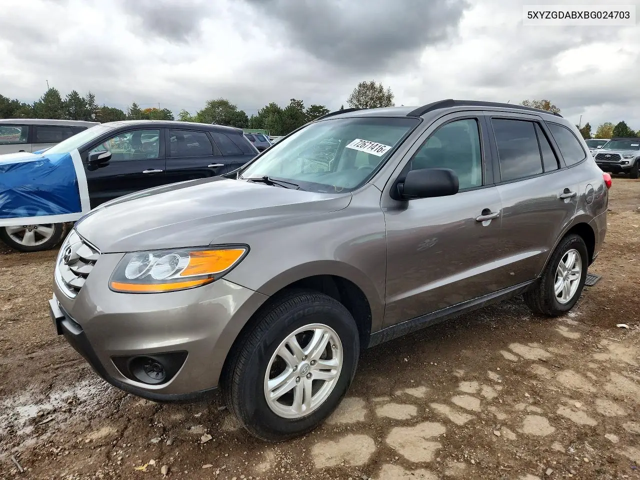 5XYZGDABXBG024703 Hyundai Santa FE 2011 — повреждение Задняя часть, фото до ремонта