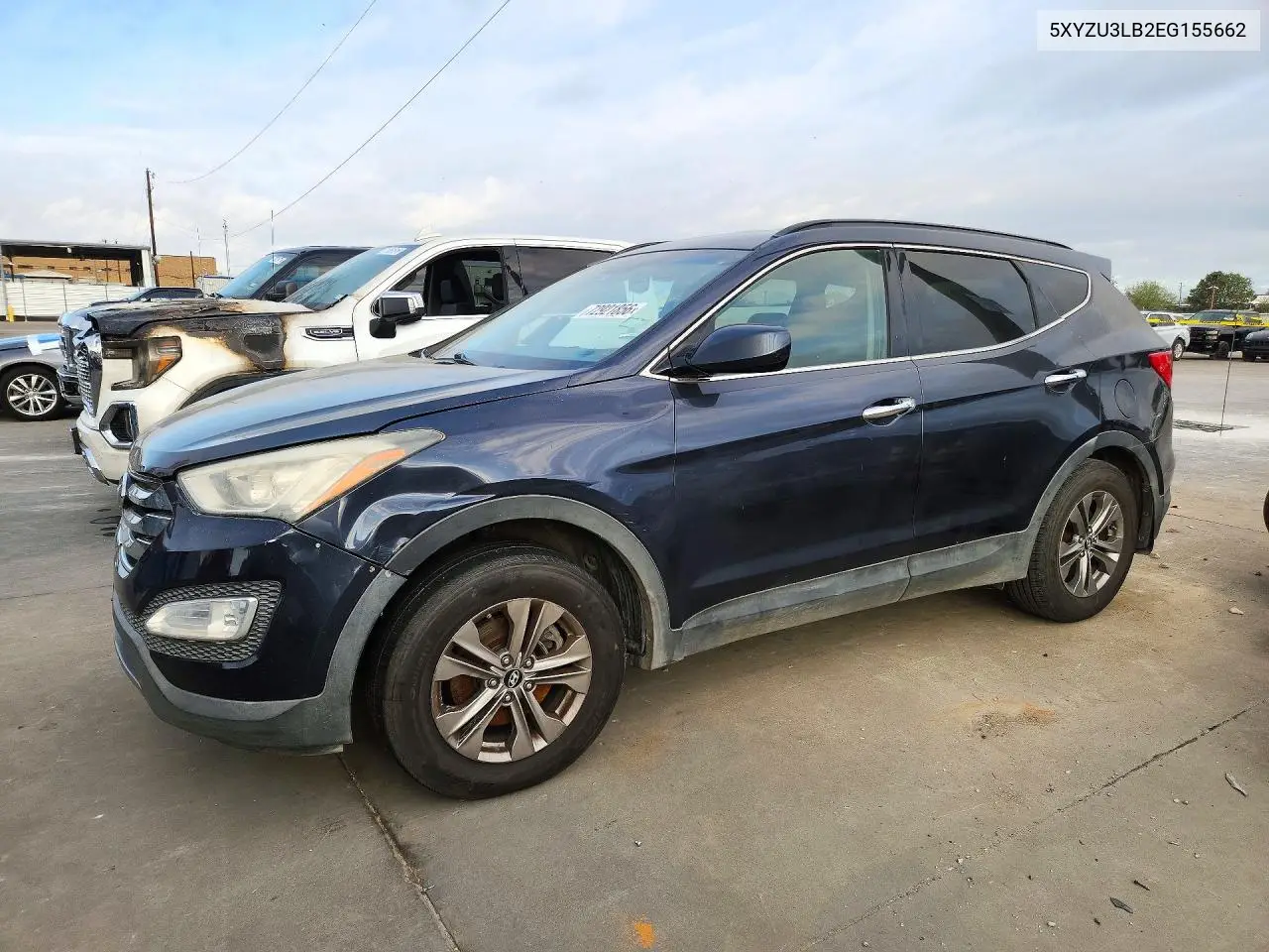 5XYZU3LB2EG155662 Hyundai Santa FE 2014 — повреждение Сторона, фото до ремонта