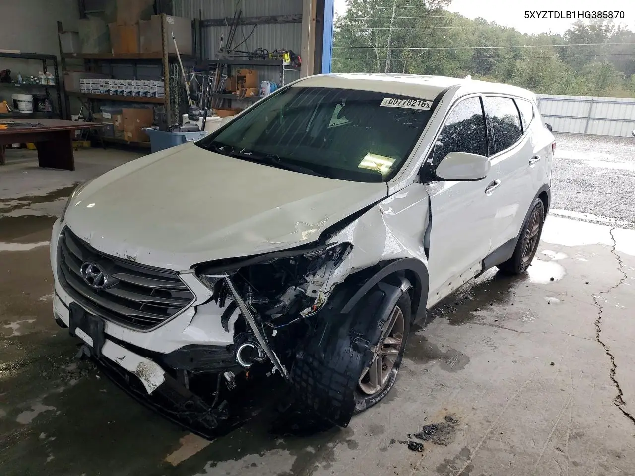 2017 Hyundai Santa Fe Sport 2.4L VIN 5XYZTDLB1HG385870 фото 1