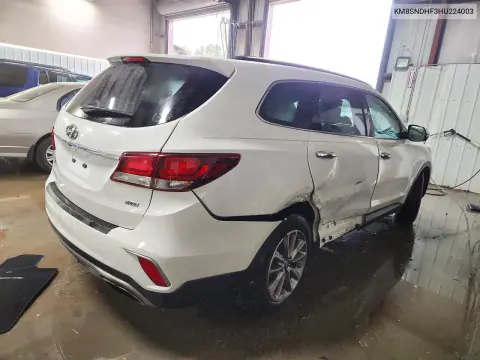2017 Hyundai Santa Fe Se VIN KM8SNDHF3HU224003 фото 3