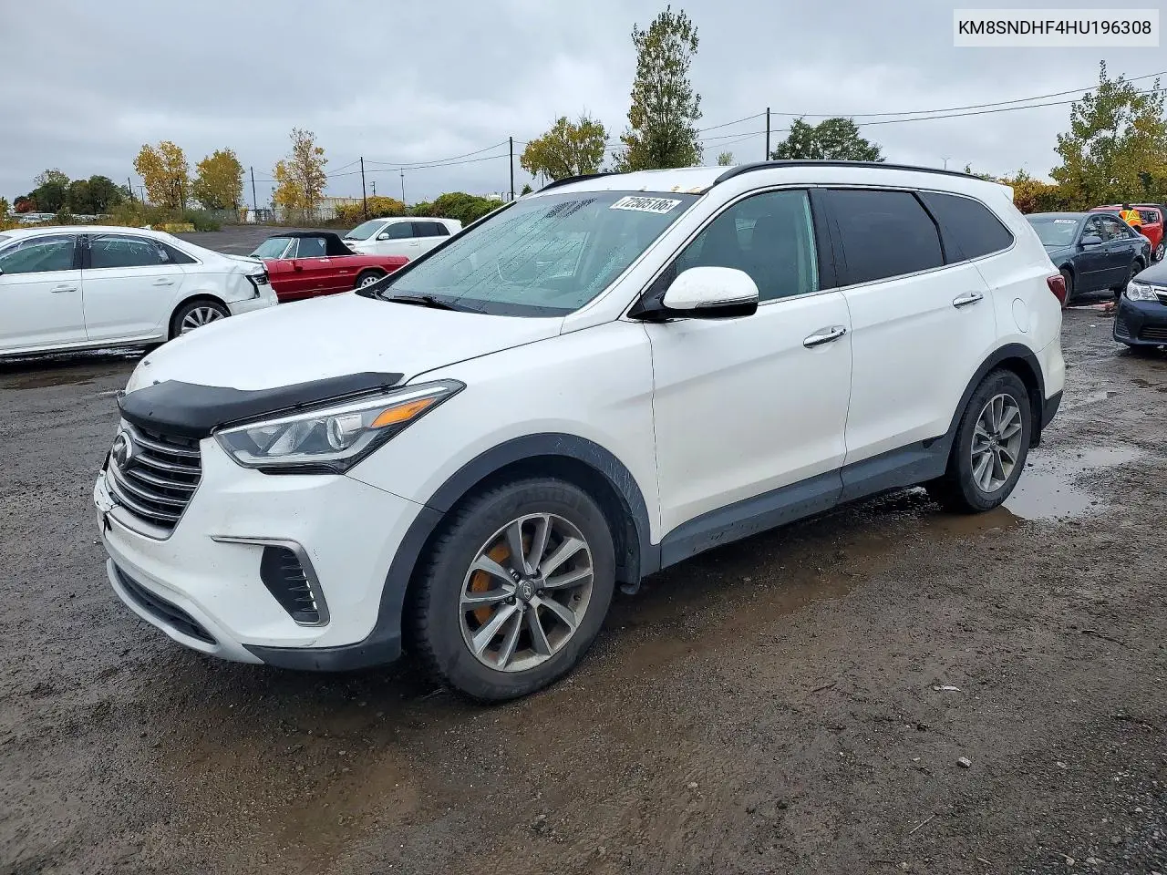 KM8SNDHF4HU196308 Hyundai Santa FE 2017 — повреждение Передняя часть, фото до ремонта