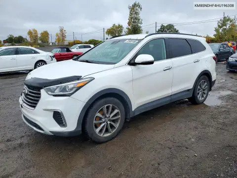 KM8SNDHF4HU196308 — 2017 Hyundai Santa FE, Передняя часть, фото до ремонта