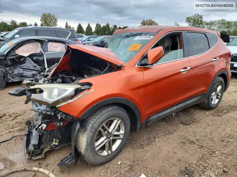 5XYZTDLBXHG448285 Hyundai Santa FE 2017 — повреждение Передняя часть, фото до ремонта