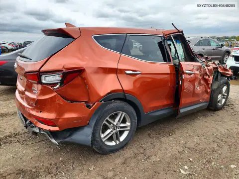 5XYZTDLBXHG448285 — 2017 Hyundai Santa FE, фото 3 с аукциона Copart, Передняя часть