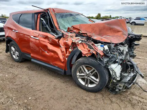 5XYZTDLBXHG448285 — 2017 Hyundai Santa FE, фото 4 с аукциона Copart, Передняя часть