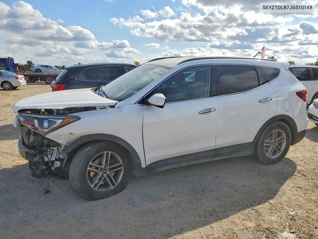 5XYZTDLB7JG510148 Hyundai Santa FE 2018 — повреждение Ходовая часть, фото до ремонта