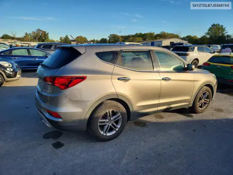 2018 Hyundai Santa Fe Sport 2.4L VIN 5XYZTDLB7JG568194 фото 3