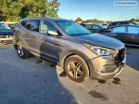 2018 Hyundai Santa Fe Sport 2.4L VIN 5XYZTDLB7JG568194 фото 4