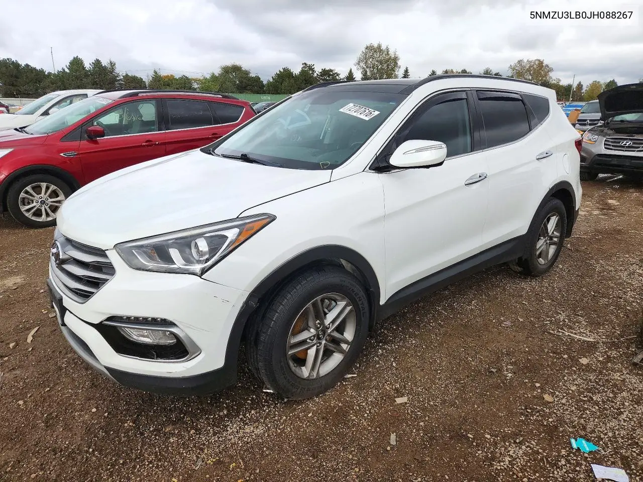 5NMZU3LB0JH088267 Hyundai Santa FE 2018 — повреждение Передняя часть, фото до ремонта
