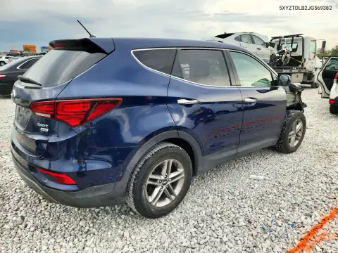 5XYZTDLB2JG569382 — 2018 Hyundai Santa FE, фото 3 с аукциона Copart, Передняя часть