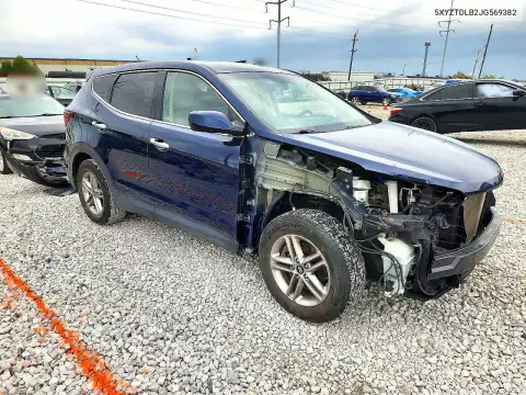 5XYZTDLB2JG569382 — 2018 Hyundai Santa FE, фото 4 с аукциона Copart, Передняя часть
