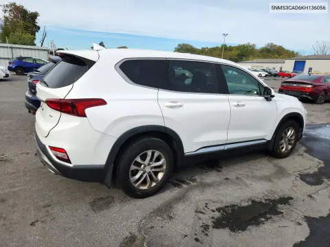 2019 Hyundai Santa Fe Sel 2.4L VIN 5NMS3CAD6KH136056 фото 3