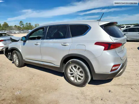 2019 Hyundai Santa Fe Se VIN 5NMS23AD2KH086386 фото 2