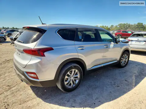 2019 Hyundai Santa Fe Se VIN 5NMS23AD2KH086386 фото 3