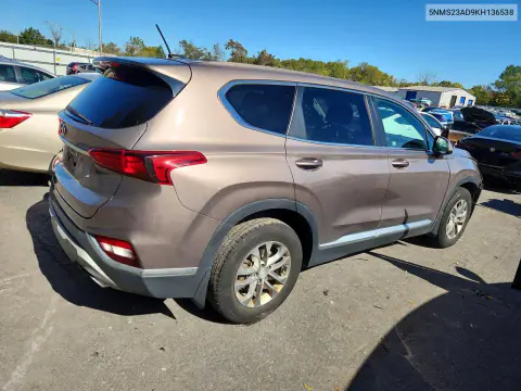 2019 Hyundai Santa Fe Se VIN 5NMS23AD9KH136538 фото 3