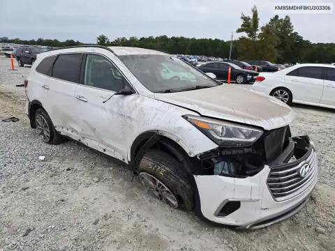 KM8SMDHF8KU303306 — 2019 Hyundai Santa FE, фото 4 с аукциона Copart 21.10.2026, Передняя часть