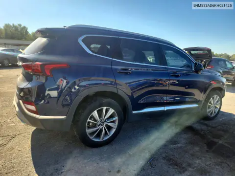 2019 Hyundai Santa Fe Sel Plus 2.4L VIN 5NMS33AD6KH021425 фото 3