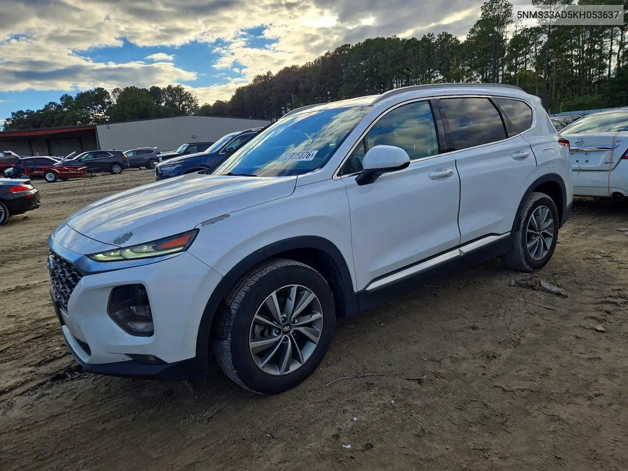 2019 Hyundai Santa Fe Sel Plus 2.4L VIN 5NMS33AD5KH053637 фото 1