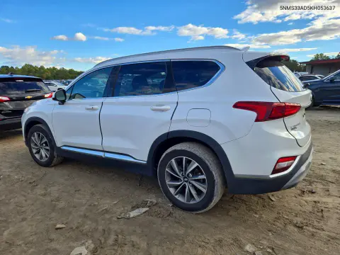 2019 Hyundai Santa Fe Sel Plus 2.4L VIN 5NMS33AD5KH053637 фото 2