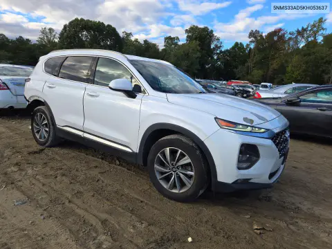 2019 Hyundai Santa Fe Sel Plus 2.4L VIN 5NMS33AD5KH053637 фото 4