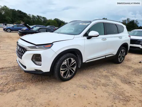 5NMS53AA6LH199496 — 2020 Hyundai Santa FE, Задняя часть, фото до ремонта