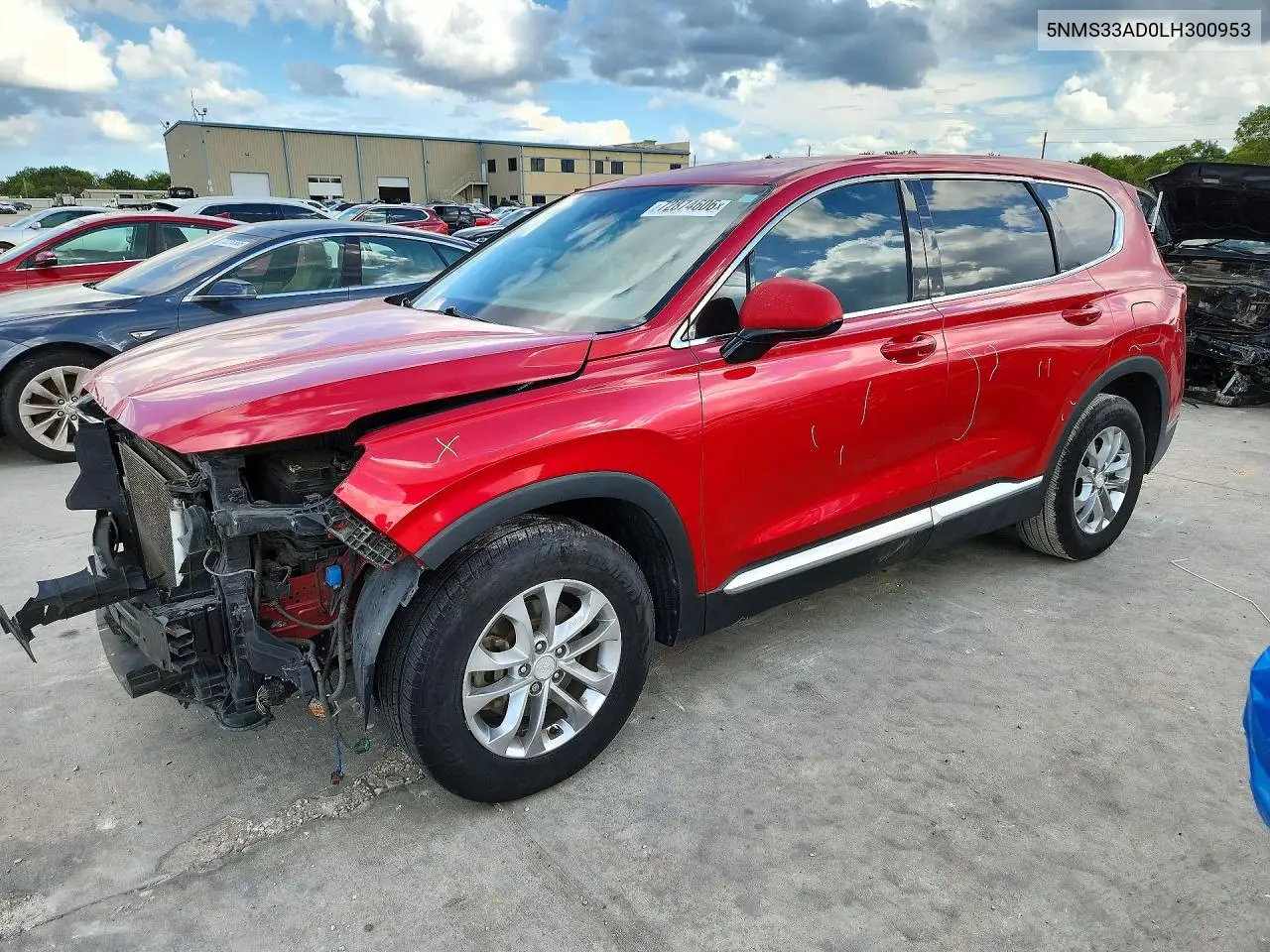 5NMS33AD0LH300953 Hyundai Santa FE 2020 — повреждение Передняя часть, фото до ремонта