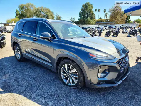 5NMS53AD6LH152849 — 2020 Hyundai Santa FE, фото 4 с аукциона Copart, Передняя часть