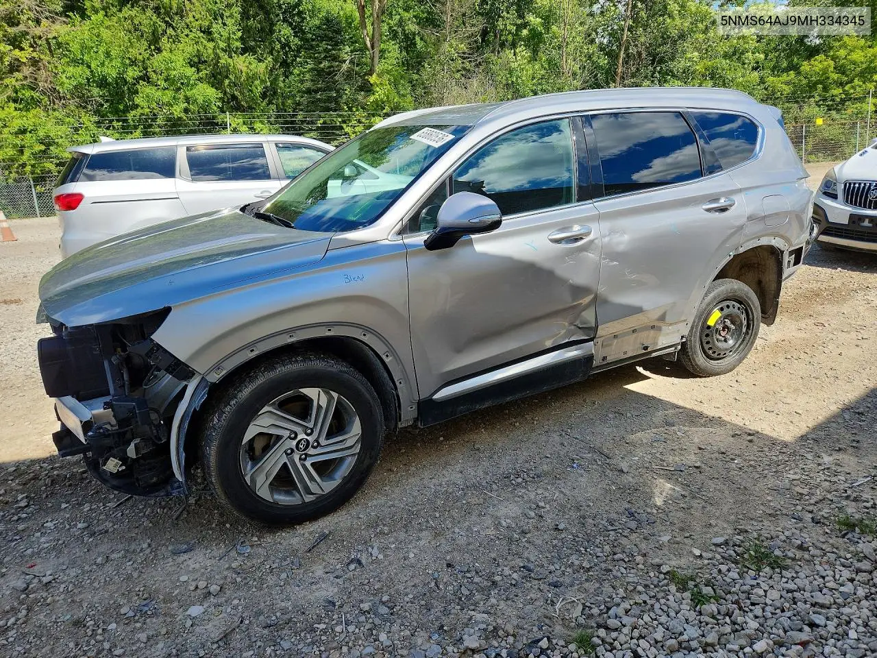2021 Hyundai Santa Fe Sel VIN 5NMS64AJ9MH334345 фото 1
