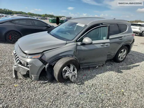 5NMS24AJ8MH330542 Hyundai Santa FE 2021 — повреждение Передняя часть, фото до ремонта
