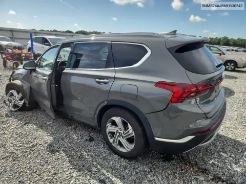 5NMS24AJ8MH330542 — 2021 Hyundai Santa FE, фото 2 с аукциона Copart, Передняя часть