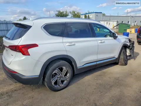 2021 Hyundai Santa Fe Sel VIN 5NMS3DAJ4MH358710 фото 3