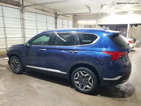 2022 Hyundai Santa Fe Limited VIN 5NMS44ALXNH387743 фото 2