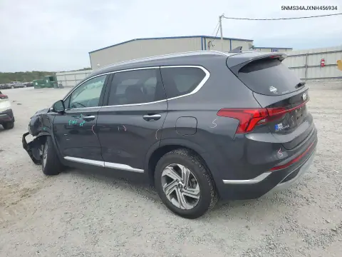 2022 Hyundai Santa Fe Sel VIN 5NMS34AJXNH456934 фото 2