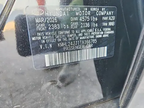 2026 HYUNDAI SONATA HYBRID VIN KMHL24JJ1TA166785 фото 12