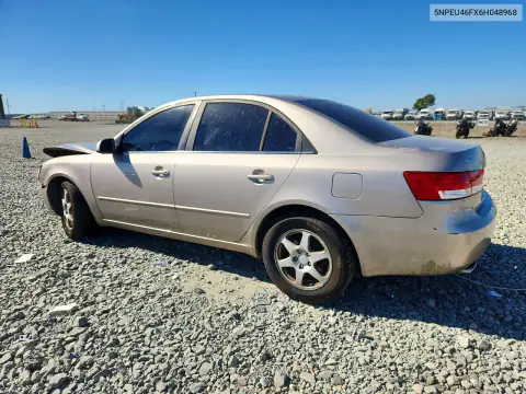 5NPEU46FX6H048968 — 2006 Hyundai Sonata, фото 2 с аукциона Copart, Передняя часть