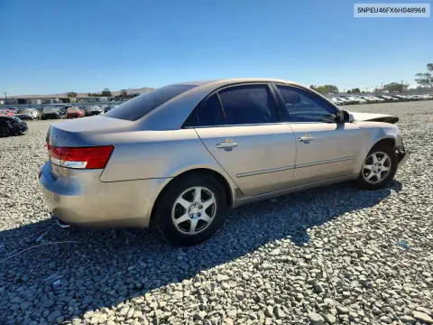 5NPEU46FX6H048968 — 2006 Hyundai Sonata, фото 3 с аукциона Copart, Передняя часть