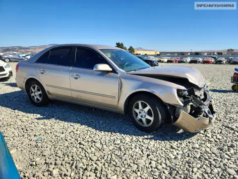5NPEU46FX6H048968 — 2006 Hyundai Sonata, фото 4 с аукциона Copart, Передняя часть